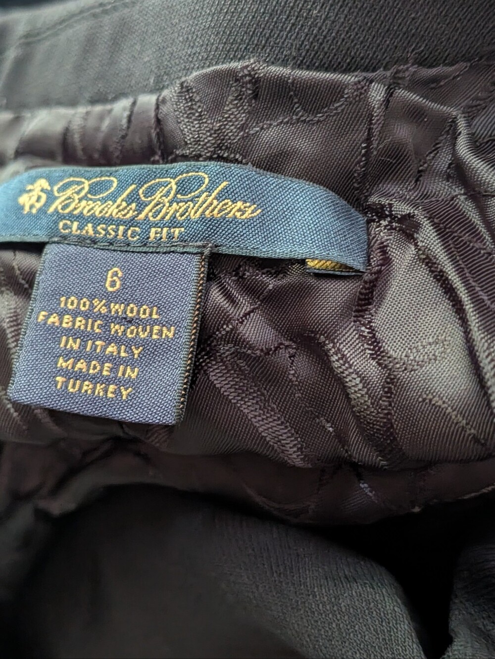 Brooks Brothers Black Blazer Classic Fit 100% Wool Size - Picture 9 of 9